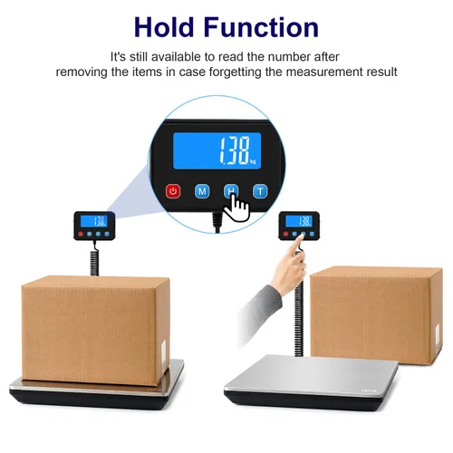 Miniatura 5 de TIPRE Báscula de envío de 440 libras para paquetes, báscula postal digital resistente con pantalla LCD, escala exprés de alta precisión de 0.35