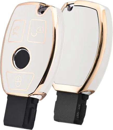 Miniatura 18 de ELOHEI - Funda para llavero de Mercedes Benz de TPU suave premium, compatible con Mercedes Benz C E S M, CLS, CLK, G, Clase G, llavero inteligente