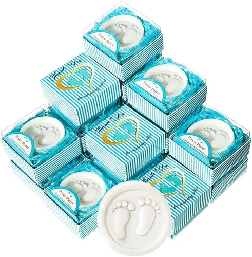 Miniatura 9 de AIXIANG Jabones para baby shower, hechos a mano, color azul, regalo para pies de bebé, para revelación de género, regalos y decoraciones de baby
