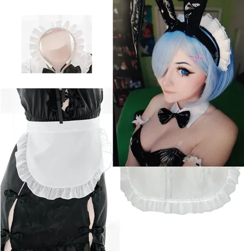 Miniatura 2 de MAYSONG Delantal de cosplay de sirvienta victoriana para mujer