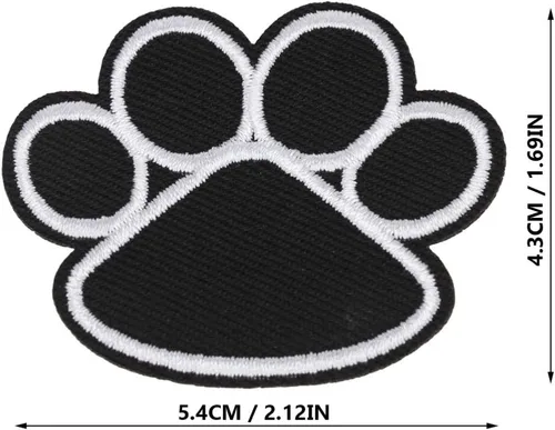 Miniatura 2 de EXCEART 20 piezas de parche de pata de cachorro para perro, apliques bordados, parches de costura para manualidades, accesorio de tela de costura