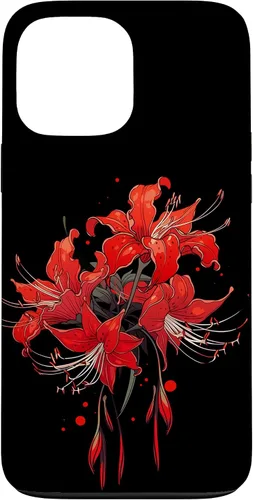 Miniatura 23 de iPhone 14 Red Spider Lily Funda de anime de manga estética japonesa japonesa