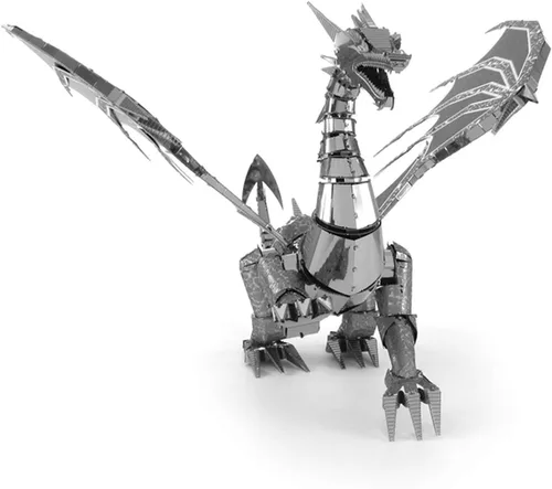 Miniatura 4 de Figura de dragón de plata Metal Earth IconX