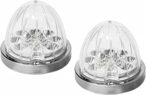 2 luces direccionales rojas de doble revolución y marcador a verde, auxiliares, 17 luces LED de sandía, lente transparente y bisel de acero
