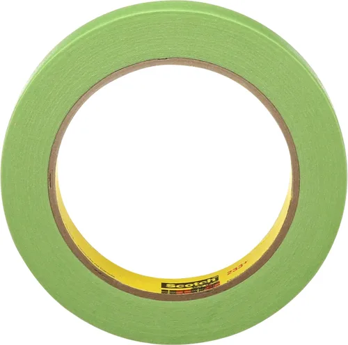 Miniatura 6 de Cinta adhesiva de enmascarado de alto rendimiento Scotch Brand 233+, 46334, flexible, resistente a la humedad, color verde, 18 mm x 55 mm, cinta
