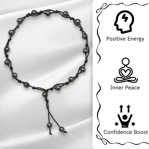 Miniatura 60 de Amazing Gemstone Crystal Anklet Ankle Bracelets for Women - Waterproof Beaded Healing Crystal Anklets, Plus Size Chakra Gemstone Bead Anklet