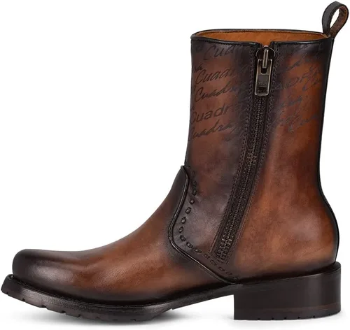 Miniatura 4 de Cuadra Bota Hombre en Piel Bovina con Cremallera Marrón
