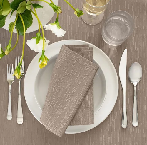 Miniatura 3 de Elrene Home Fashions - Servilletas de comedor de tela con textura sólida continental, resistentes al agua y a las manchas, juego de 4, 43 x 43 cm