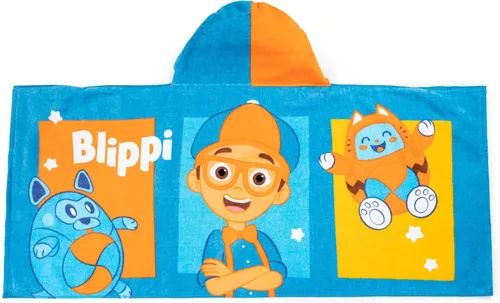 Miniatura 4 de Jay Franco Toalla con capucha para niños, 22 x 51 pulgadas, toalla de baño súper suave con capucha 3D, playa, piscina y viajes, producto con Azul