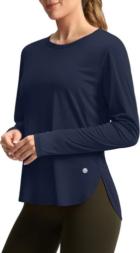 Miniatura 21 de Camisetas de sol para mujer, con protección ultravioleta FPU 50+, manga larga, ligera, de secado rápido, para entrenamiento, senderismo, para mujer