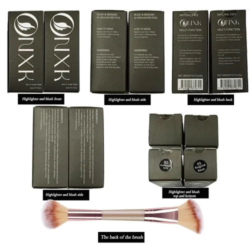 Miniatura 7 de Lápiz de contorno de crema de maquillaje resaltador, fácil de aplicar, bronceador natural y barra de rubor, no grasa e impermeable, para mejillas