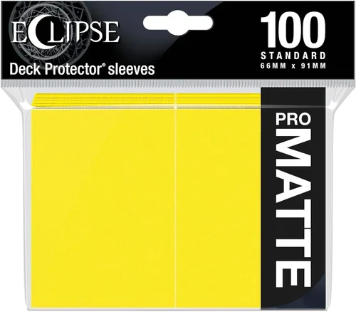 Ultra Pro E-15620 Eclipse Standard Matte Sleeves 100 Pack-Lemon Yellow