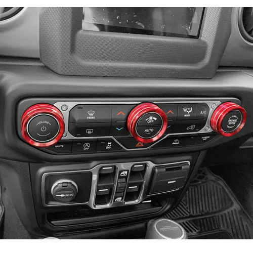 Miniatura 6 de Thor-Ind Cubierta de botón para interruptor de aire acondicionado de CA para Jeep Wrangler JL JLU Rubicon Sahara 2018 2019-2021 Gladiator JT