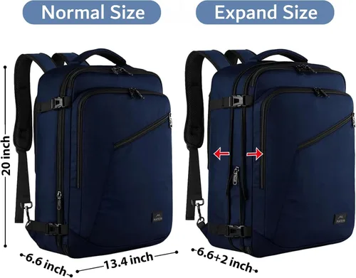 Miniatura 49 de MATEIN - Mochila de viaje extragrande de 10.56 galones, mochila de viaje ampliable apta para aerolíneas, para viajeros de fin de semana, hombres