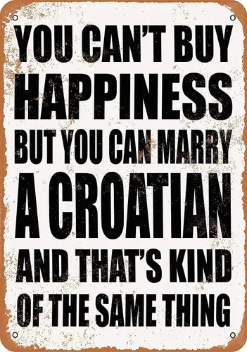 Miniatura 4 de Sign You Can't Buy Happiness BUT You CAN Marry a Czech - Letrero de metal divertido de metal de 8 x 12 pulgadas para bar, pub para interiores