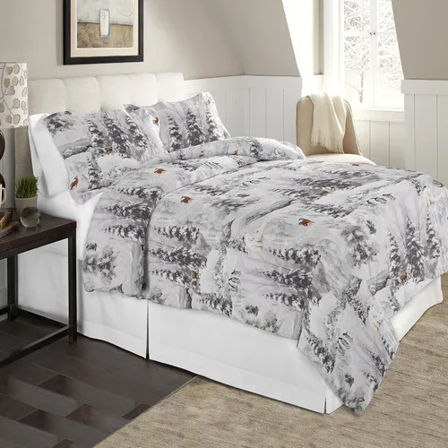 Miniatura 14 de Celeste Home Juego de edredón de 5.94 oz/m², tamaño individual/individual XL, cálido y acogedor, franela 100% algodón preencogido, extra suave