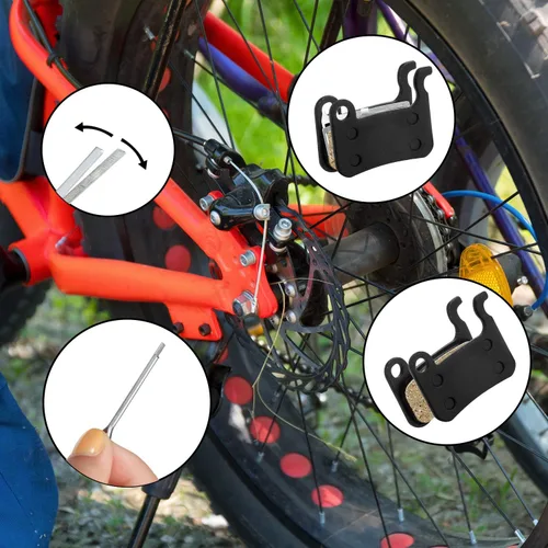 Miniatura 2 de Boao 4 pares de pastillas de freno de resina – Pastillas de freno de disco de bicicleta compatibles con Shimano Deore XT XTR LX SLX Hone Alfine Saint