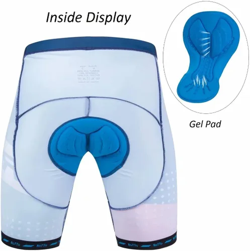 Miniatura 7 de ROTTO Conjunto de camiseta y pantalones cortos de ciclismo para hombre, ropa de ciclismo de manga corta y pantalones cortos acolchados