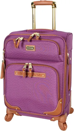 Steve Madden Designer Luggage Collection - Maleta ligera y expandible de lado suave para hombres y mujeres, bolsa de transporte duradera de 20