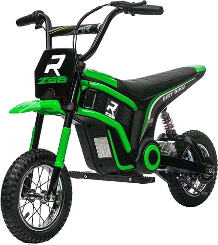 Miniatura 12 de Aosom Bicicleta Eléctrica de Tierra con Acelerador de Puño Giratorio, 24V 350W Motocicleta Eléctrica Todoterreno, Hasta 15 MPH con Freno, Bocina Azul