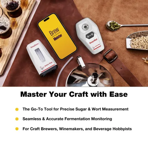 Miniatura 3 de SmartRef Refractómetro Digital de Anton Paar – Medidor de Brix y Mosto de Alta Precisión para Elaboración de Cerveza, Vinificación, Fermentación