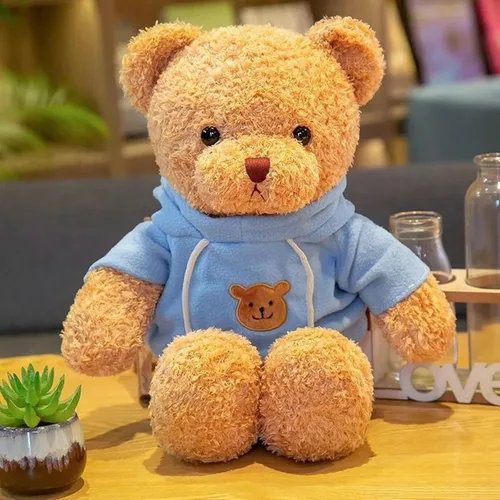 Miniatura 3 de Oso de peluche de 11.8 pulgadas, animales de peluche suaves, lindo muñeco de oso de peluche para niños y niñas (azul)