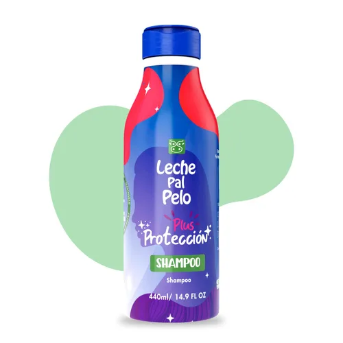 Leche Pal Pelo Protection Plus - Champú hecho sin sulfatos para cabello teñido - Limpieza suave con arroz, proteína de quinua - 14.9 oz