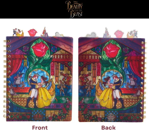 Miniatura 8 de Innovative Designs Disney Beauty and The Beast Journal Notebook, Spiral Bound, 96 Lined Pages, 8 x 7 inches Princess Belle and Beast Vinyl Cover