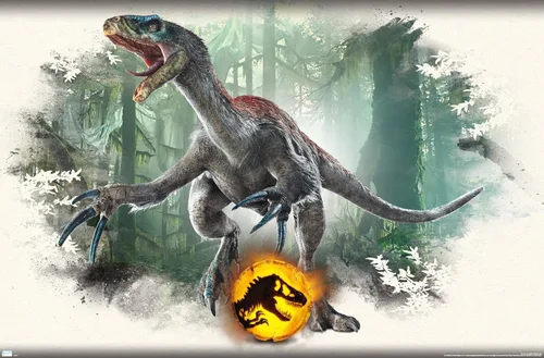 Trends International Jurassic World: Dominion - Póster de pared focal Therizinosaurus, 22.375 x 34 pulgadas, versión premium sin marco