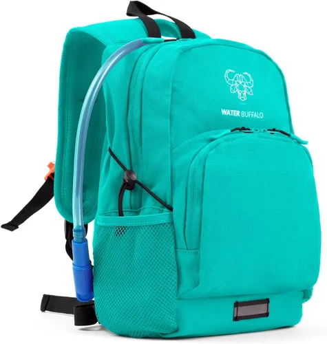 Miniatura 8 de Water Buffalo Mini mochila de senderismo Sherpa para niños y mochila de hidratación, con vejiga de 1.5 L, ajuste ajustable, ribete reflectante, Rosa