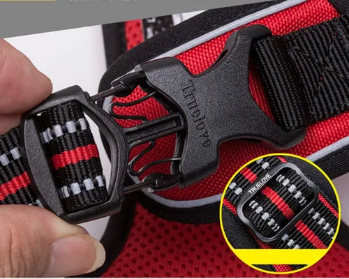 Miniatura 5 de WINHYEPET Arnés de perro de amor extra reflectante para perros pequeños, medianos y grandes, ajustable para correr, caminar, chaleco de malla suave