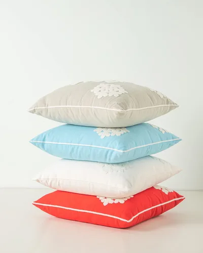 Miniatura 8 de 18 x 18 pulgadas, funda de almohada de algodón con diseño de bendición navideña para cama, sofá, automóvil, fundas de almohada bordadas con copos