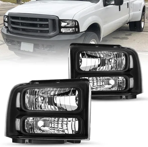 Miniatura 13 de JSBOYAT Juego de faros con bombillas y arnés de reemplazo para Ford F250 F350 F450 F550 Super Duty 99-04 / Ford Excursion 00-04 lado del conductor