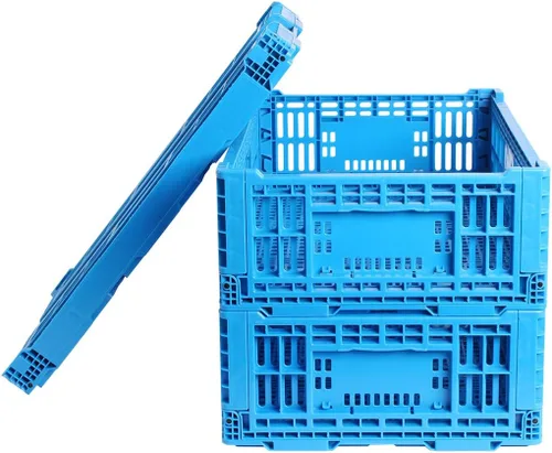 Contenedor de almacenamiento plegable, caja de transferencia de 52 litros, caja de almacenamiento de varios artículos (23.6 pulgadas de largo x 15.7