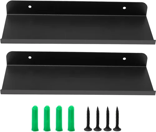 Anxingo Estantes flotantes para montar en la pared, estantes pequeños de metal para montar en la pared, estantes flotantes de pared, estante de