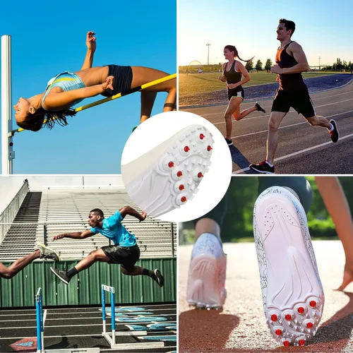 Miniatura 5 de JULMELON 120 PIEZAS Clavos de Pista y Campo Traviesa de Acero Inoxidable de 1/4 pulgada Clavos para Zapatos de Golf con Llave para Clavos, Clavos