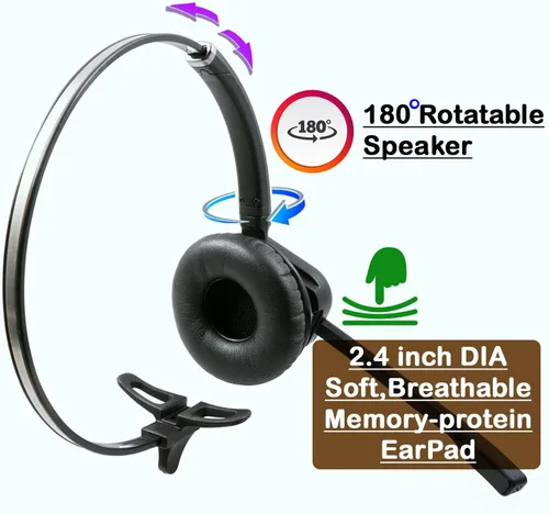 Miniatura 6 de INNOTALK Auriculares inalámbricos DECT de respuesta remota para teléfonos de la serie Poly Polycom Edge - Incluye cable remoto EHS para E100