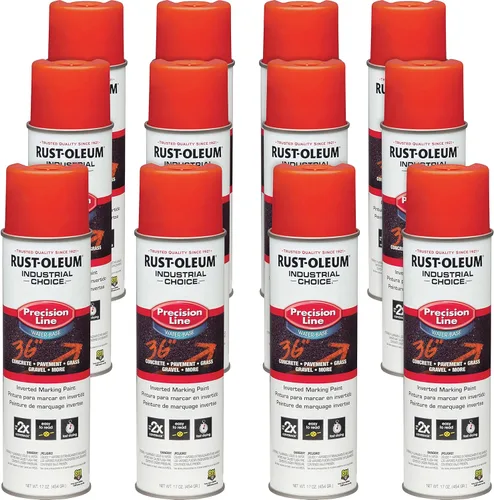 Miniatura 4 de Rust-Oleum 203023 Industrial Choice - Pintura en aerosol para marcado a base de disolvente invertido, 17 onzas, verde fluorescente
