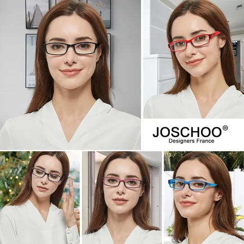 Miniatura 4 de JOSCHOO Paquete de 6 gafas de lectura para computadora para hombres y mujeres con bisagras de resorte cómodas para lectores de hombres y mujeres