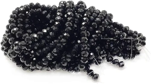 Miniatura 68 de Cuentas de vidrio Rondelle de 0.079 in para hacer joyas, cuentas espaciadoras de Briolette Crytal facetadas para pulseras, collares, aretes