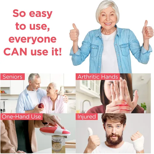 Miniatura 6 de Kitchen Mama Abrelatas Eléctrico Automático: Abre Tus Latas con Una Simple Pulsación de Botón - Automático, Manos Libres, Borde Liso, Funciona