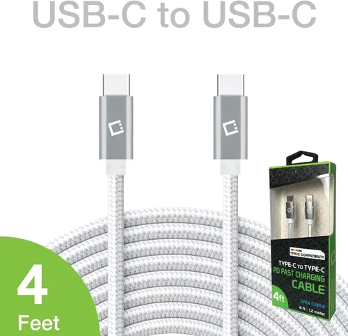 Miniatura 4 de Cable de carga rápida dual USB-C/PD de 60 W compatible con Nothing Ear 1 Plus 5Gbps transferencia de datos para entrega de energía de alta capacidad
