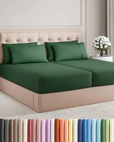 Miniatura 69 de Juego de sábanas Queen de 6 piezas, sábanas tamaño Queen, ropa de cama suave de lujo de hotel, refrescante, cómoda y transpirable, 1 encimera, 1 26