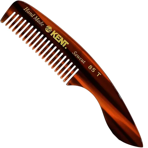 Miniatura 11 de Kent Peine de bolsillo para barba y bigote de caballero pequeño 83T, tamaño de bolsillo dentado fino para aseo y peinado del vello facial. Corte