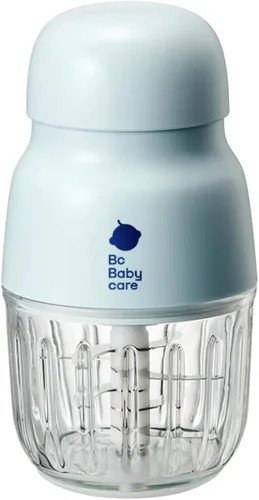 Bc Babycare Fabricante de Alimentos para Bebés - Licuadora de puré de bebé de vidrio para frutas, verduras y carne, mini procesador de alimentos Azul