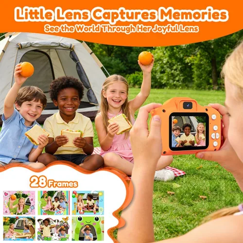 Miniatura 3 de PROGRACE Cámara de regalo para niños con tarjeta SD de 32G para niños y niñas de 3 a 12, 1080P HD, mini cámara digital Vlogging, cámara de video