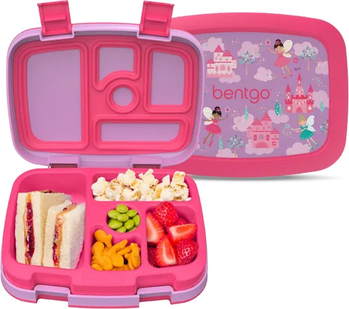 Miniatura 46 de Bentgo Kids Prints - Lonchera de 5 compartimentos estilo bento, a prueba de derrames, porciones de tamaño ideal para niños de 3 a 7 años, duradera