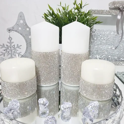 Miniatura 5 de Rollo de tiras de cinta adhesiva de diamantes de imitación de 9 yardas, cinta adhesiva de diamantes de imitación, calcomanías decorativas