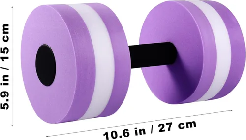 Miniatura 2 de BESPORTBLE 2 mancuernas acuáticas, mancuernas de agua para ejercicio y piscina, mancuernas de EVA flotantes para niños y adultos, natación