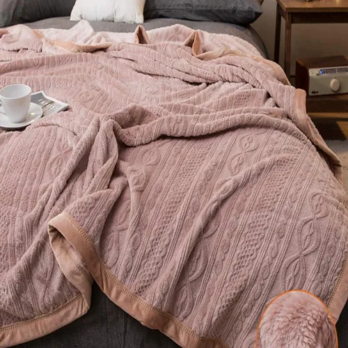 Miniatura 17 de Funda de cama, sofá de siesta, manta ligera y acogedora para el hogar, manta de franela suave reversible lavable